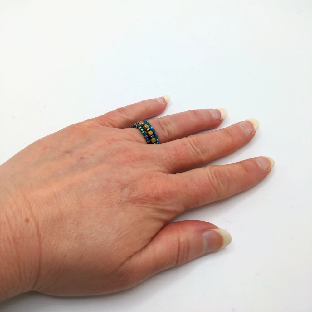 381MIDALANE Colorful Stacked Ring Set